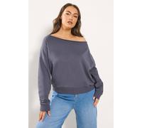 Yours Women's Off Shoulder Sweatshirt in Grey | Size: 20 Yours Grey 20