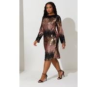 Yours London Curve Ombre Sequin Shift Dress - Women's - Plus Size Curve