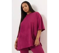 Yours Women's Oversized Boxy T-Shirt in Red | Size: 16 Yours Red 16