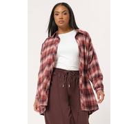 Yours Women's Oversized Check Shirt in Pink | Size: 20 Yours Pink 20