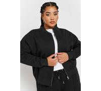 Oversized Sweat Bomber Jacket Yours Black 20