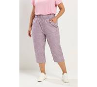 Yours Paisley Cropped Trousers In Lilac Lilac