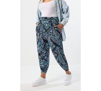 Yours Paisley Print Harem Trousers In Blue Blue 18