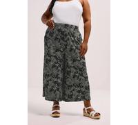 Yours Curve Paisley Print Midaxi Culottes - Women's - Plus Size Curve Black