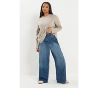 Yours Palazzo Wide Leg Jeans In Dark Blue Dark Blue 20