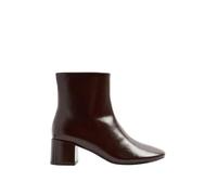 Yours - Patent Almond Toe Block Heel Ankle Boots In Wide E Fit & Extra Wide Eee Fit - Women's