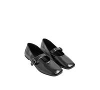 Yours - Patent Buckle Detail Mary Jane Flats in Wide E Fit - Women's Black