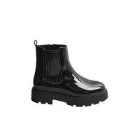 Yours Women's Patent Chunky Chelsea Boots in Black | Size: 5EEE Yours Black 5EEE