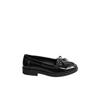 Yours - Patent Fringe Loafers in Wide E Fit & Extra Wide Eee Fit - Women's Black