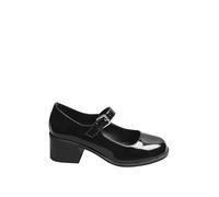 Yours - Patent Mary Jane Mid Block Heels in Extra Wide Eee Fit - Women's Black