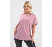 Yours Women's Pearl Trim T-Shirt in Pink | Size: 18 Yours Pink 18
