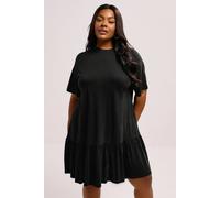 Yours Curve Peplum Mini Dress - Women's - Plus Size Curve Black