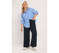 Yours Women's Pleat Front Trousers in Black | Size: 20S