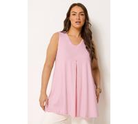 Yours Women's Pleat Front Vest Top in Light Pink | Size: 22-24 Yours Light Pink 22-24