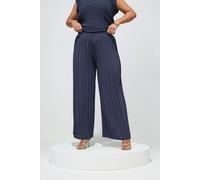 Yours Pleated Trousers In Dark Navy Dark Navy
