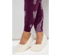 Yours Plush Bow Front Ballet Slippers In Cream Cream 7-8