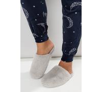 Yours - Plush Faux Fur Mule Slippers - Women's