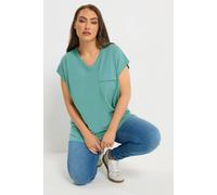 Yours Curve Pocket T-Shirt - Women's - Plus Size Curve Green