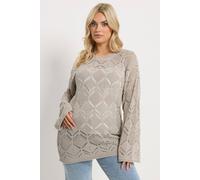 Yours Women's Pointelle Knitted Jumper in Natural | Size: 18-20 Yours Natural 18-20