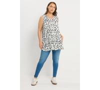 Yours Curve Abstract Spot Pointelle Vest Top - Women's - Plus Size Curve