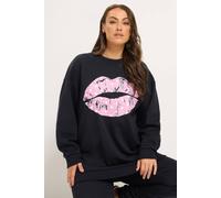 Yours Women's Polka Dot Lips Graphic Sweatshirt in Black | Size: 30-32 Yours Black 30-32