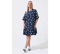 Yours Limited Collection Curve Blue Polka Dot Dress - Women's - Plus Size Curve