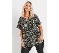 Yours Printed Metal Trim Blouse In Brown Brown 14