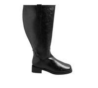 Yours Women's Pull On Knee High Boots In Extra Wide Fit in Black | Size: 5EEE Yours Black 5EEE