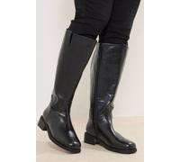 Yours - Pull On Knee High Boots In Extra Wide Eee Fit - Women's