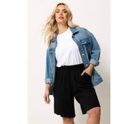 Yours Curve Pull On Jersey Shorts - Women's - Plus Size Curve Black