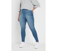 Yours for Good Curve Mid Pull On Stretch Jenny Jeggings - Women's - Plus Size Curve Blue