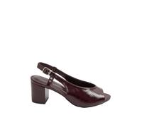 Yours - Red Open Toe Sling Back Block Heel In Wide E Fit - Women's