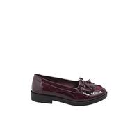 Yours - Red Patent Fringe Loafers in Extra Wide Eee Fit - Women's