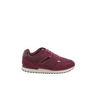 Yours - Red Side Stripe Lace Up Trainer in Wide Eee Fit - Women's