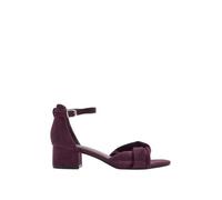 Yours - Red Twist Block Heels In Wide E & Extra Wide Eee Fit - Women's