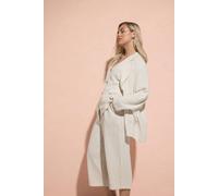 Yours Curve Brown Relaxed Linen Blazer - Women's - Plus Size Curve