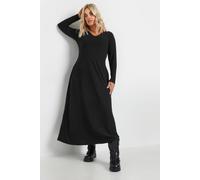 Ribbed Maxi Dress Yours Black 30-32