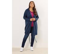 Yours Women's Ribbed Soft Touch Cardigan in Mid Navy | Size: 26-28 Yours Mid Navy 26-28