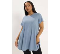 Yours Ribbed Soft Touch Swing Top In Mid Blue Mid Blue 20