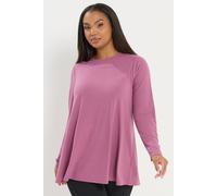 Yours Ribbed Swing T-Shirt In Pink Pink 30-32