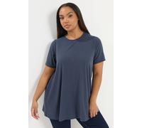 Yours Curve Slate Grey Ribbed Swing Top - Women's - Plus Size Curve