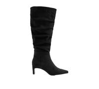 Yours Women's Ruched Kitten Heel In Wide E Fit in Black | Size: 4E