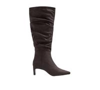 Yours Women's Ruched Kitten Heel In Wide E Fit in Dark Brown | Size: 9E Yours Dark Brown 9E
