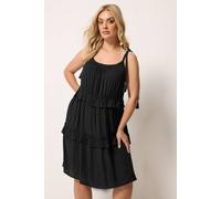 Yours Women's Ruffle Throw On Dress in Black | Size: 18 Yours Black 18
