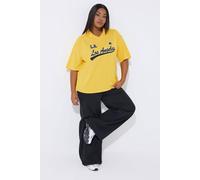 Yours Rugby Collar Varsity Top In Yellow Yellow 18