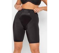 Yours Satin Control Short In Black Black 22-24