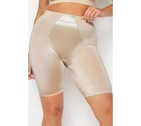 Yours Curve Satin Control High Waisted Shorts - Women's - Plus Size Curve Nude