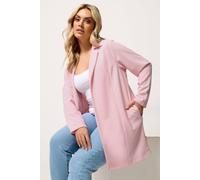 Yours Women's Scuba Blazer in Baby Pink | Size: 22 Yours Baby Pink 22