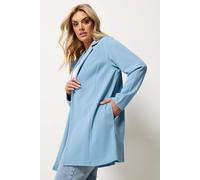 Yours Women's Scuba Blazer in Pale Blue | Size: 24 Yours Pale Blue 24