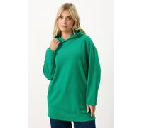 Yours Curve Seam Detail Hoodie - Women's - Plus Size Curve Green